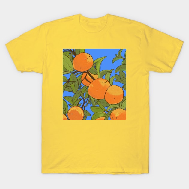 Kawaii Oranges T-Shirt by eraserheadarts